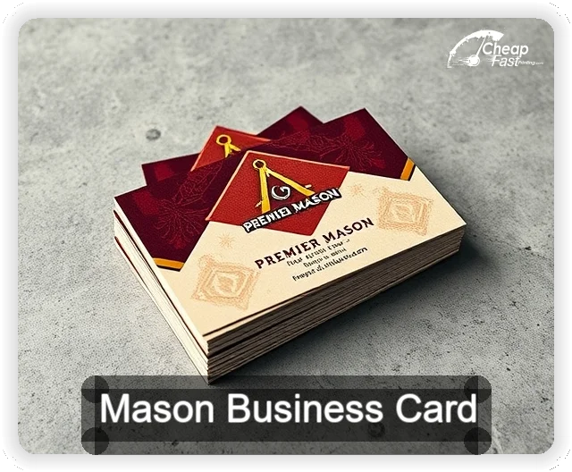 Mason business card design sample
