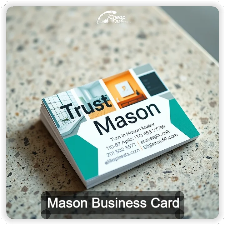 Mason business card design sample