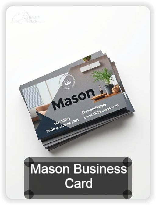 Mason business card design sample