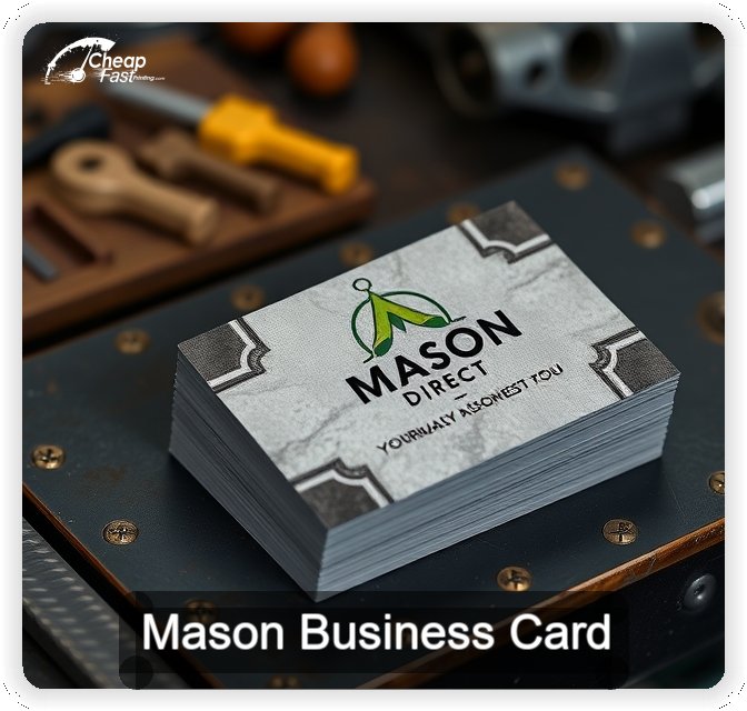 Mason business card design sample