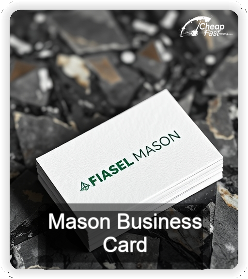 Mason business card design sample
