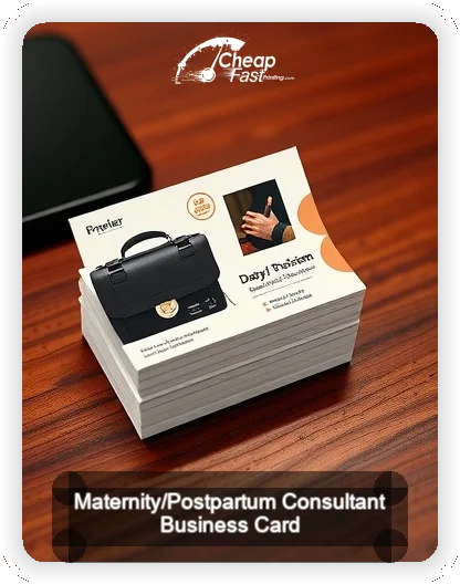Maternity Postpartum Consultant business card design sample