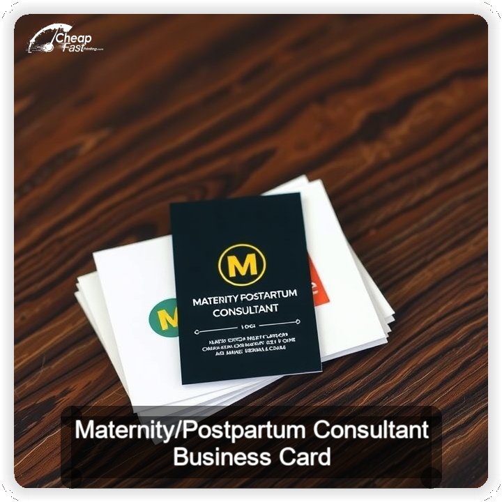 Maternity Postpartum Consultant business card design sample