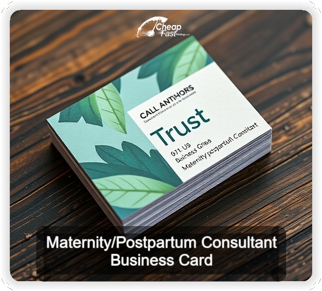 Maternity Postpartum Consultant business card design sample