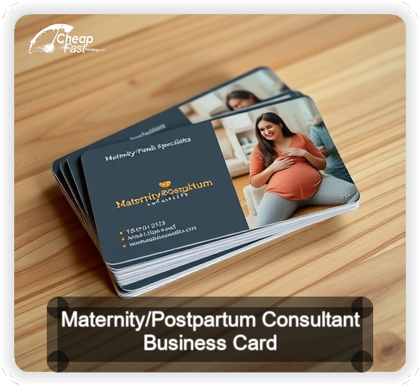 Maternity Postpartum Consultant business card design sample