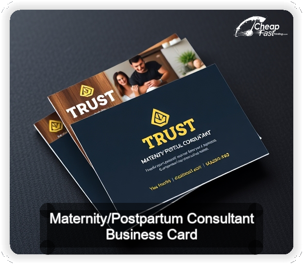 Maternity Postpartum Consultant business card design sample