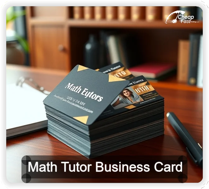 Math Tutor business card design sample
