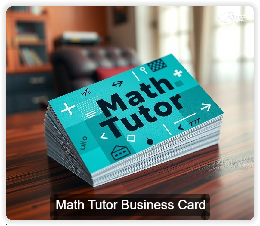 Math Tutor business card design sample