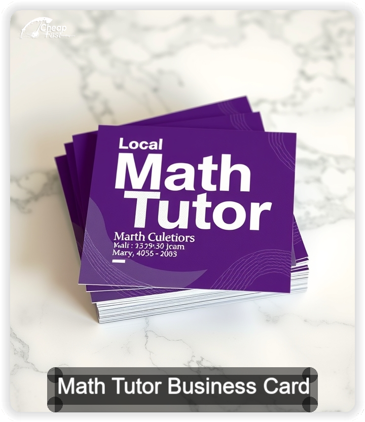 Math Tutor business card design sample