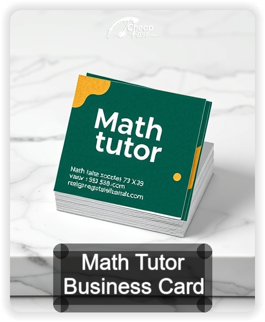 Math Tutor business card design sample
