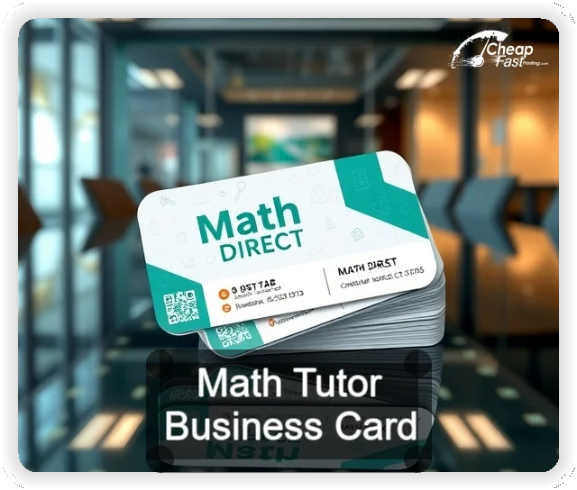 Math Tutor business card design sample