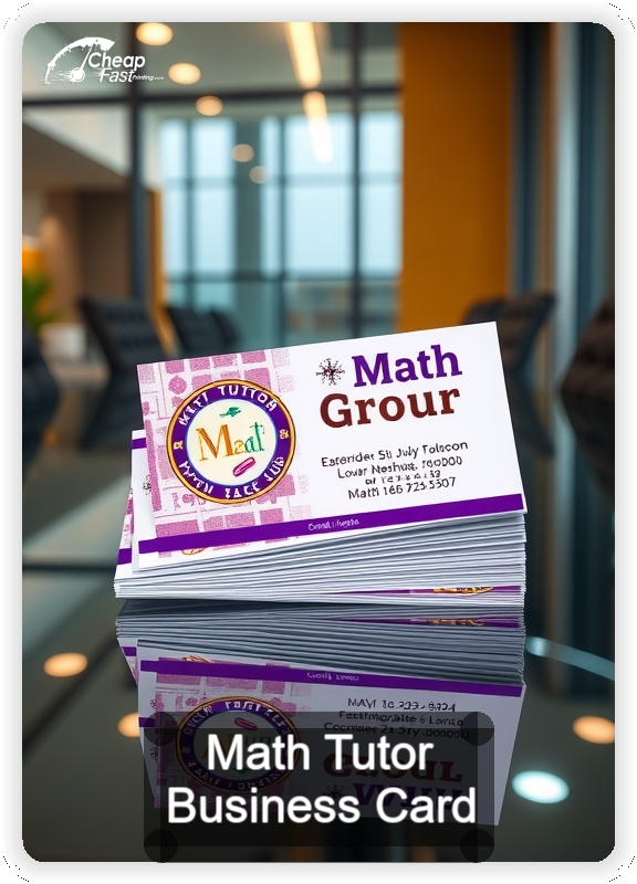 Math Tutor business card design sample