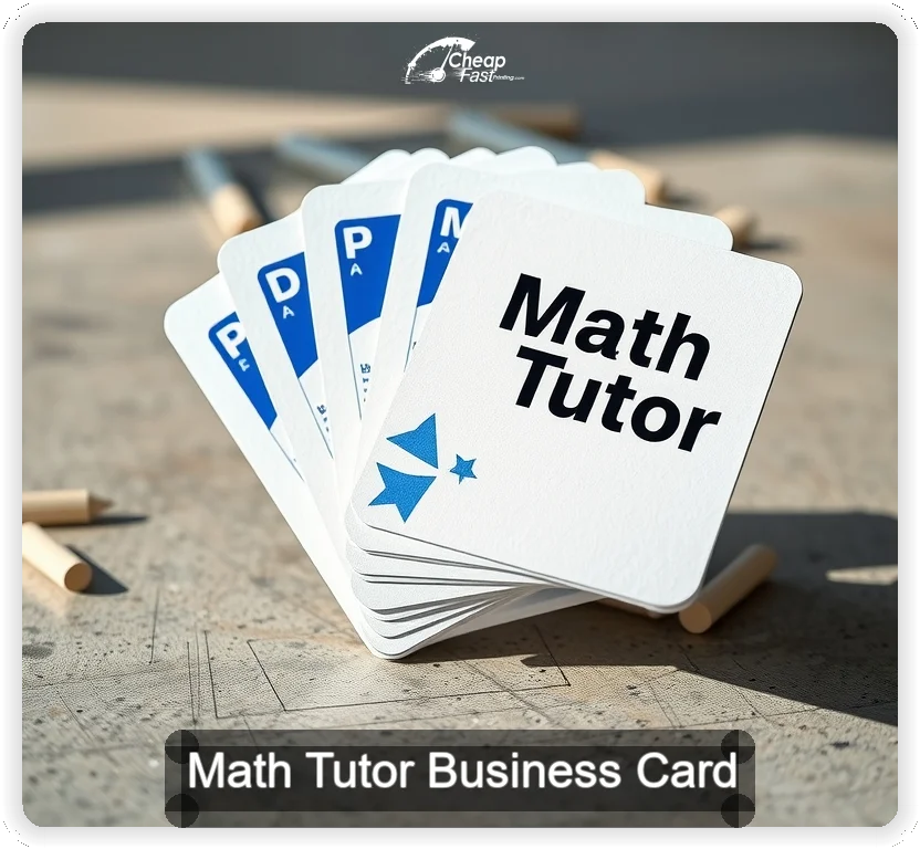 Math Tutor business card design sample