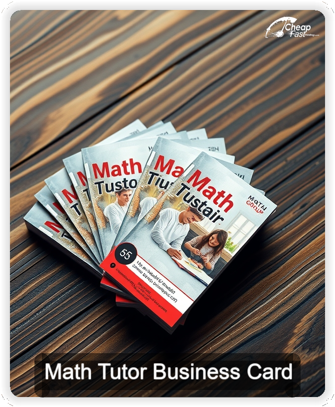 Math Tutor business card design sample
