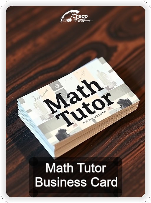 Math Tutor business card design sample