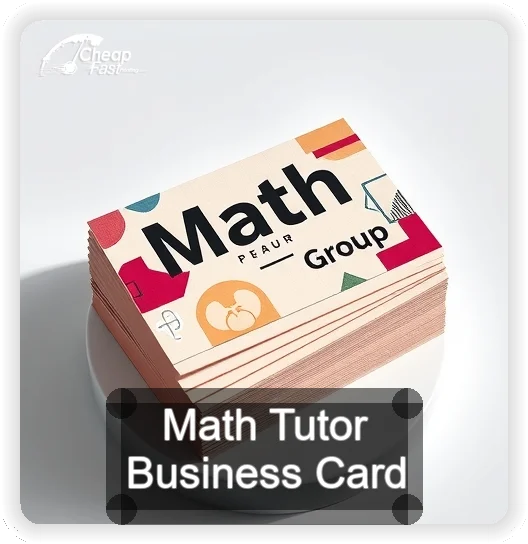 Math Tutor business card design sample