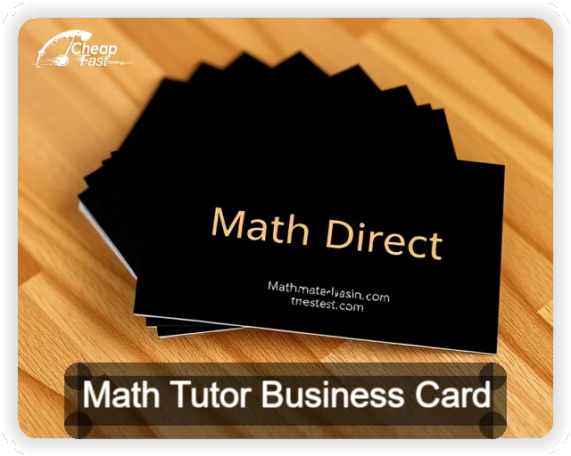 Math Tutor business card design sample