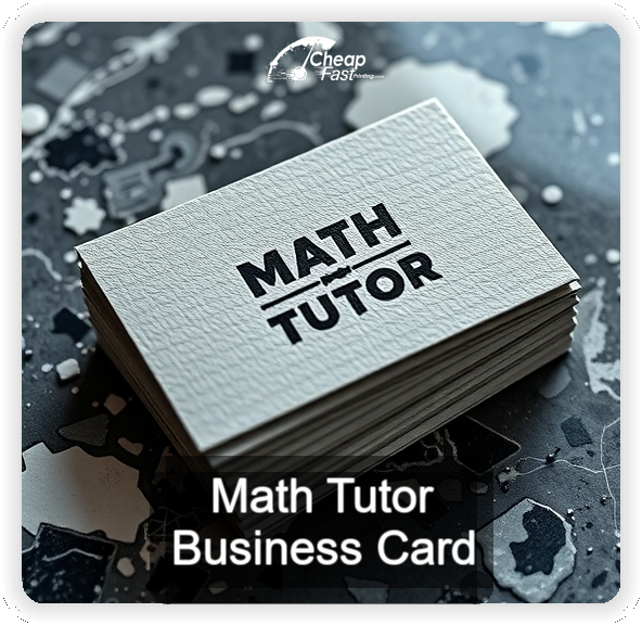 Math Tutor business card design sample