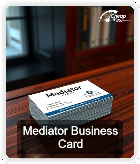 Mediator business card design sample