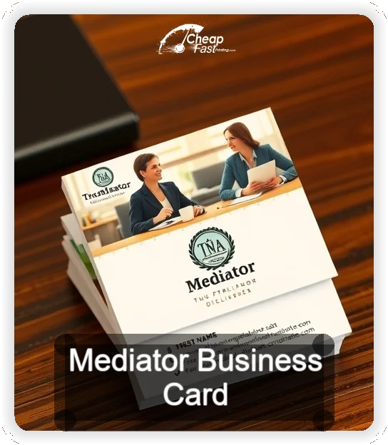 Mediator business card design sample