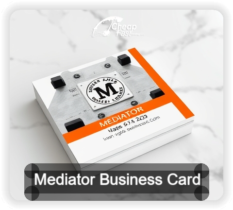 Mediator business card design sample
