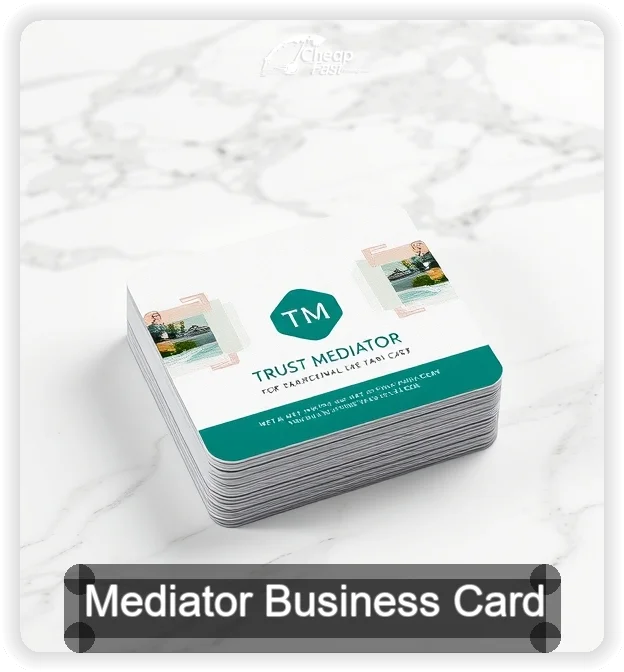 Mediator business card design sample