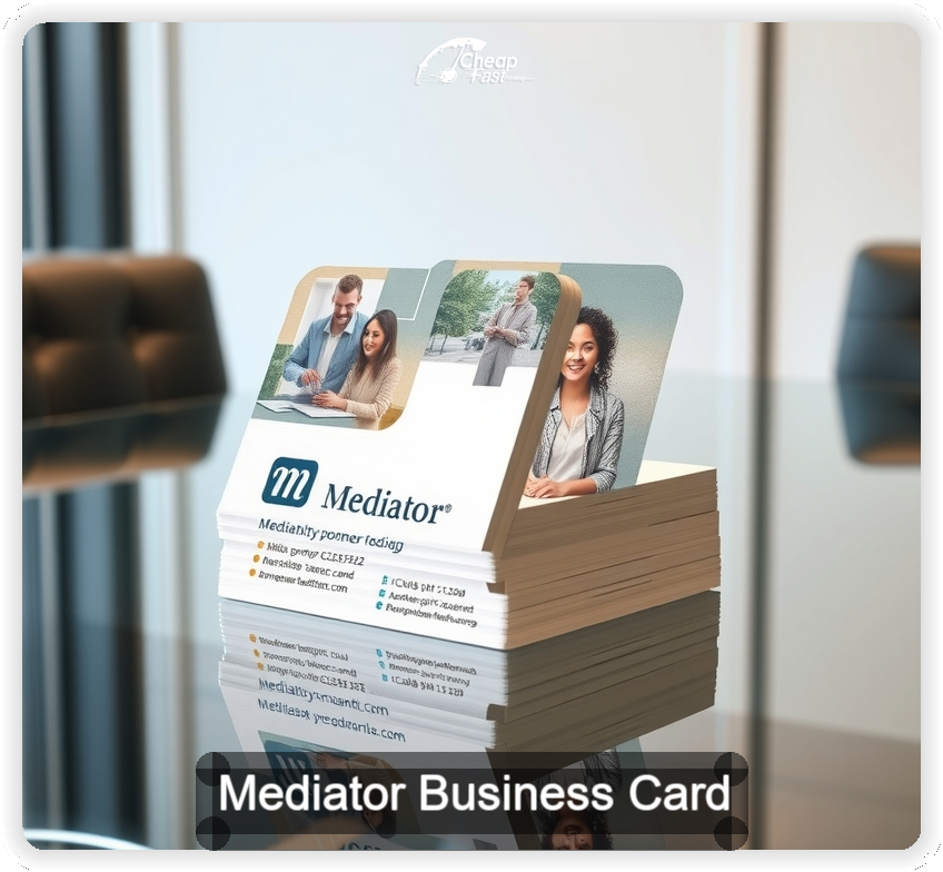 Mediator business card design sample