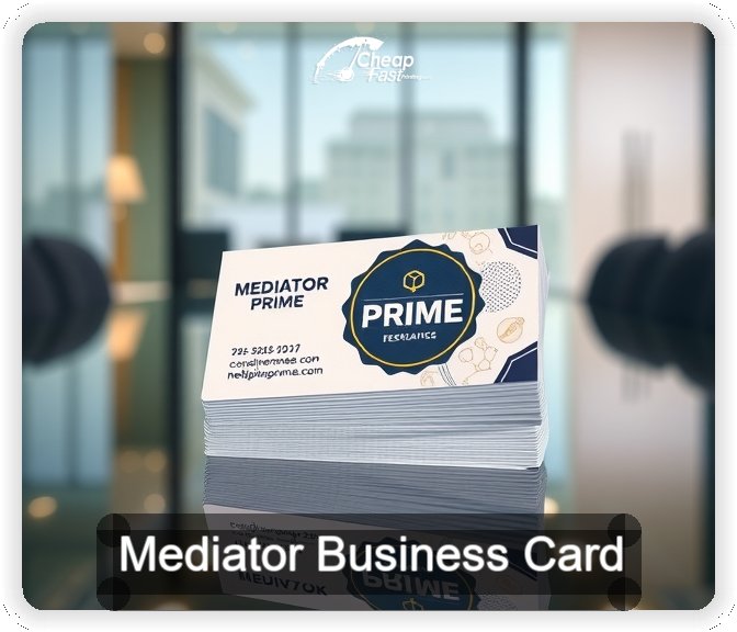 Mediator business card design sample