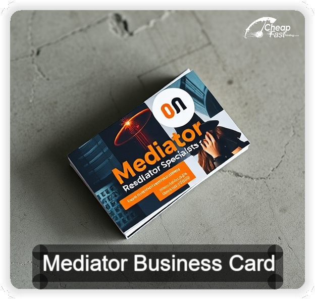 Mediator business card design sample