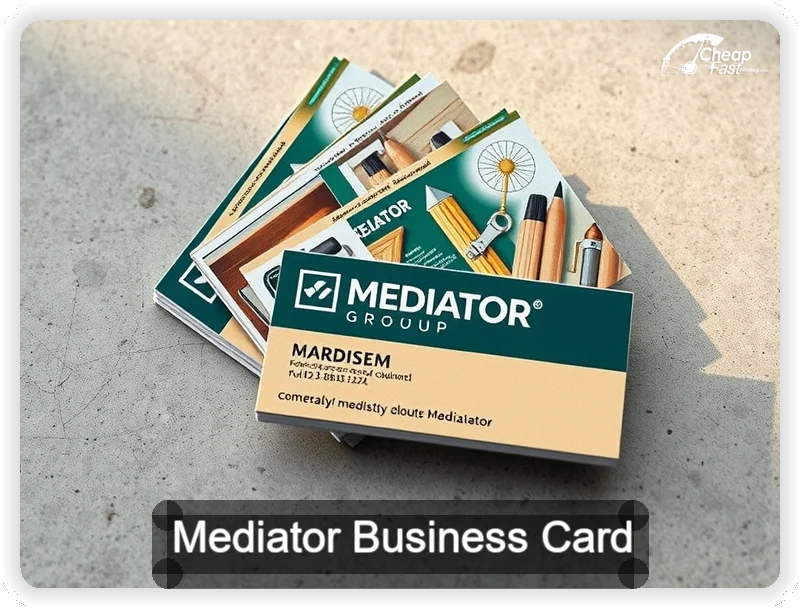 Mediator business card design sample