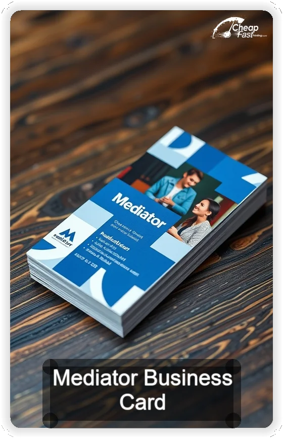 Mediator business card design sample