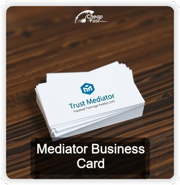 Mediator business card design sample