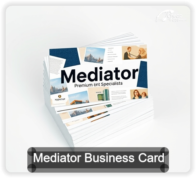 Mediator business card design sample
