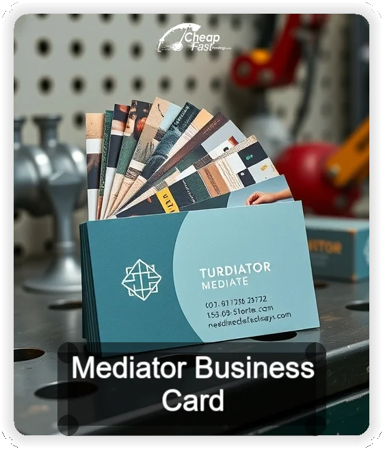 Mediator business card design sample