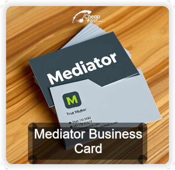 Mediator business card design sample