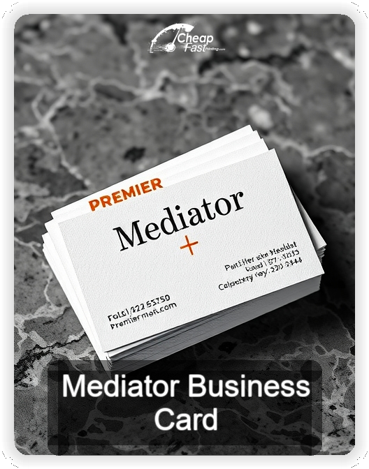 Mediator business card design sample