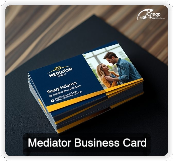 Mediator business card design sample