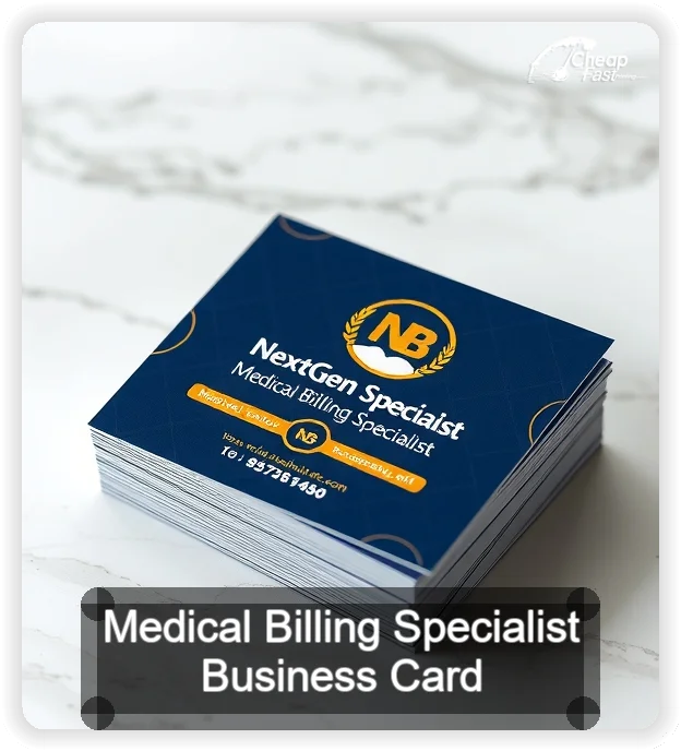 Medical Billing Specialist business card design sample
