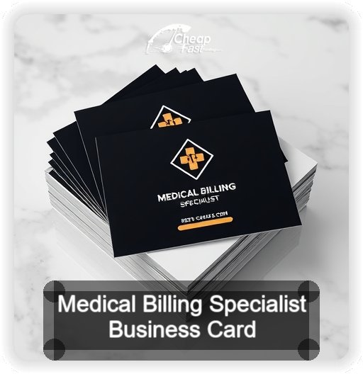 Medical Billing Specialist business card design sample