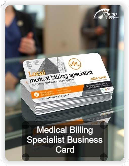 Medical Billing Specialist business card design sample