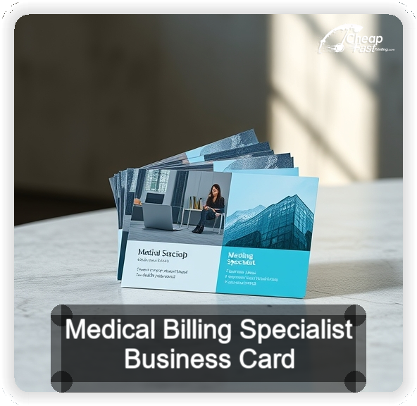 Medical Billing Specialist business card design sample