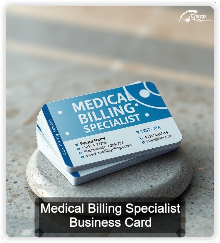 Medical Billing Specialist business card design sample