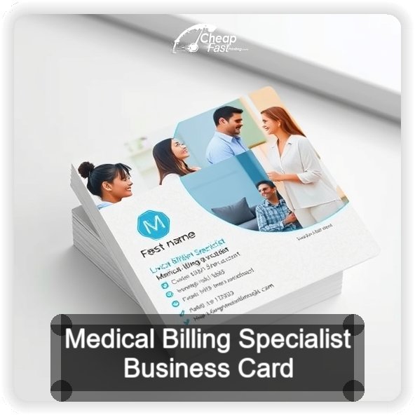 Medical Billing Specialist business card design sample