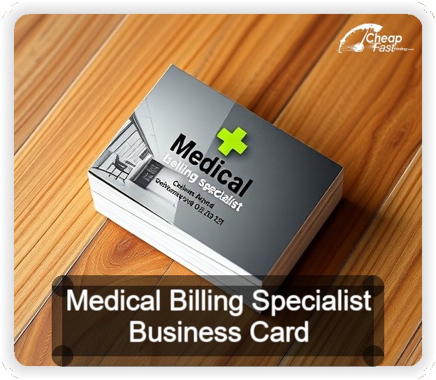 Medical Billing Specialist business card design sample