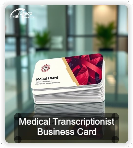 Medical Transcriptionist business card design sample