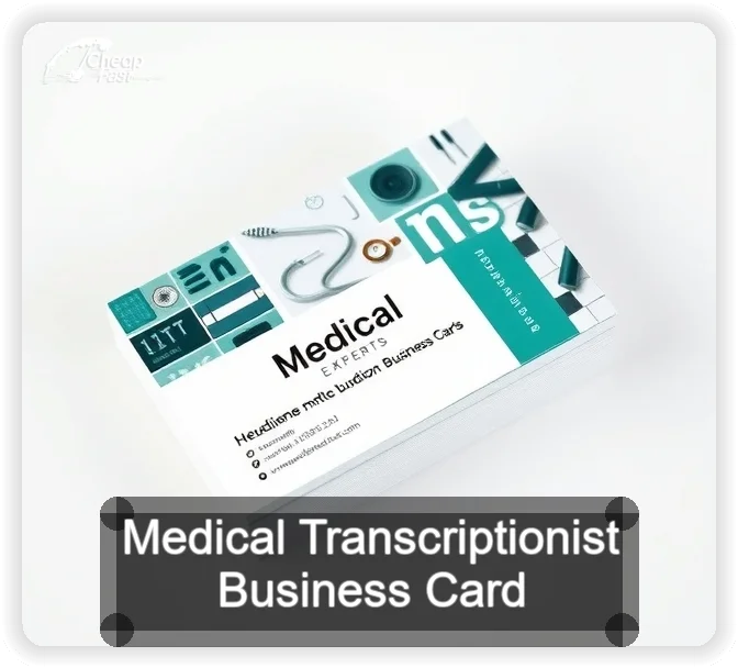 Medical Transcriptionist business card design sample