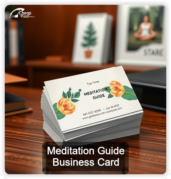 Meditation Guide business card design sample