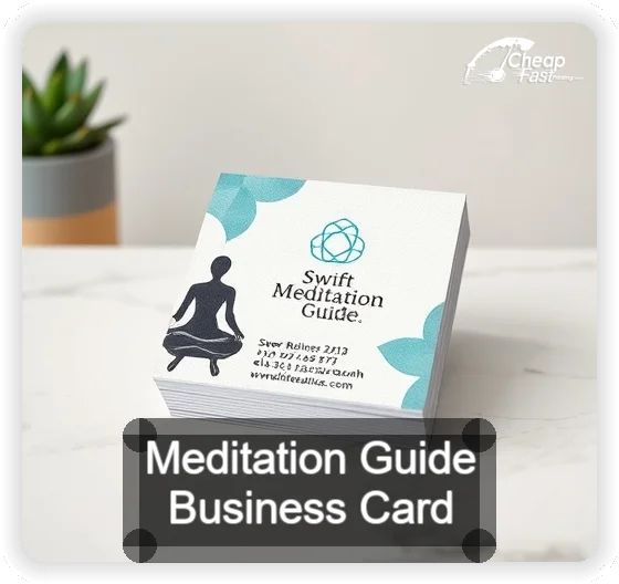 Meditation Guide business card design sample