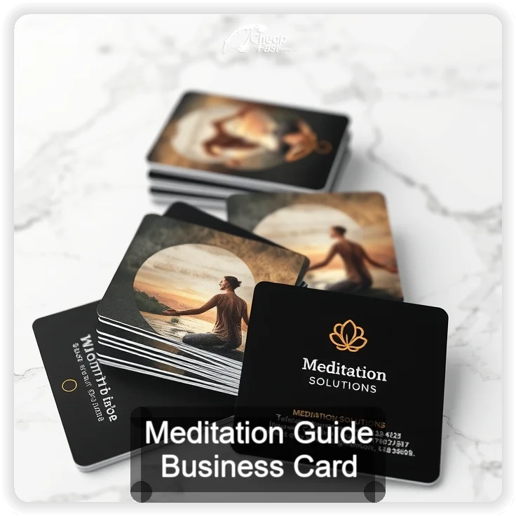 Meditation Guide business card design sample