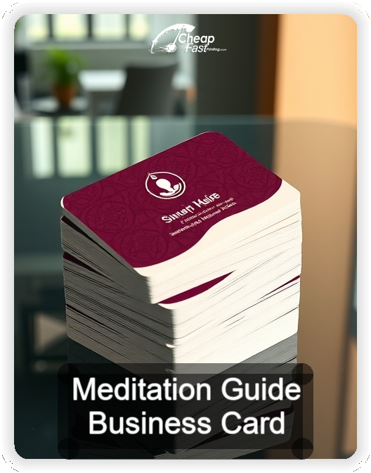 Meditation Guide business card design sample